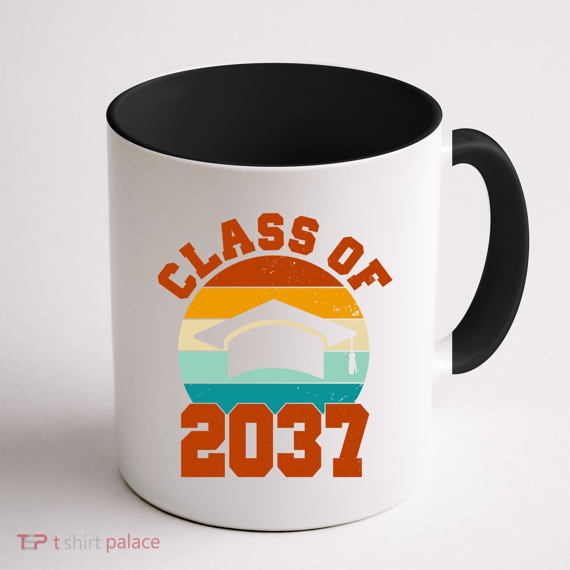 Class Of 2037 Kindergarten Graduation Retro Coffee Mug