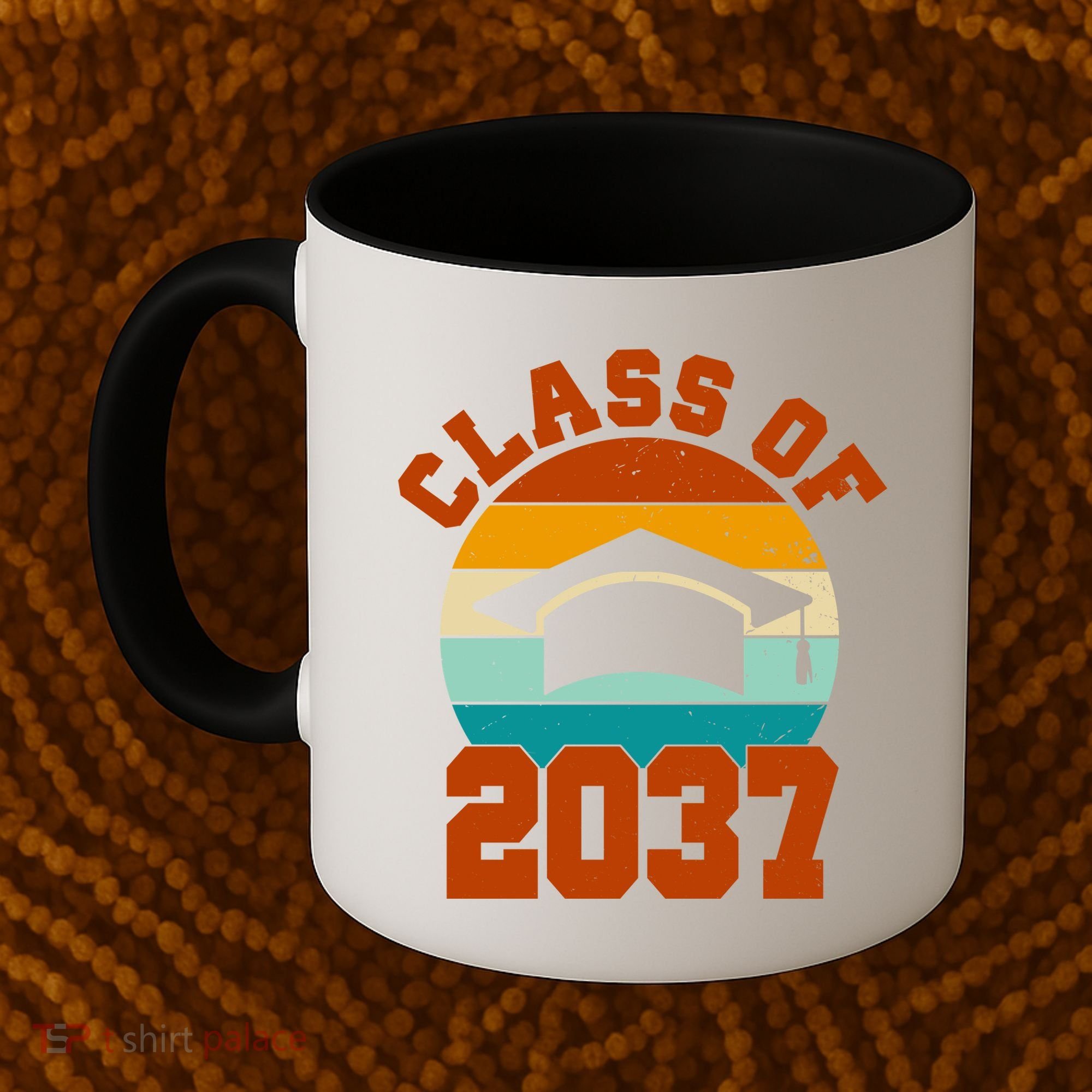 Class Of 2037 Kindergarten Graduation Retro Coffee Mug