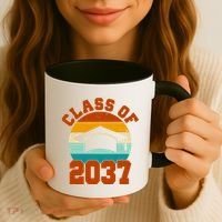 Class Of 2037 Kindergarten Graduation Retro Coffee Mug thumb 3