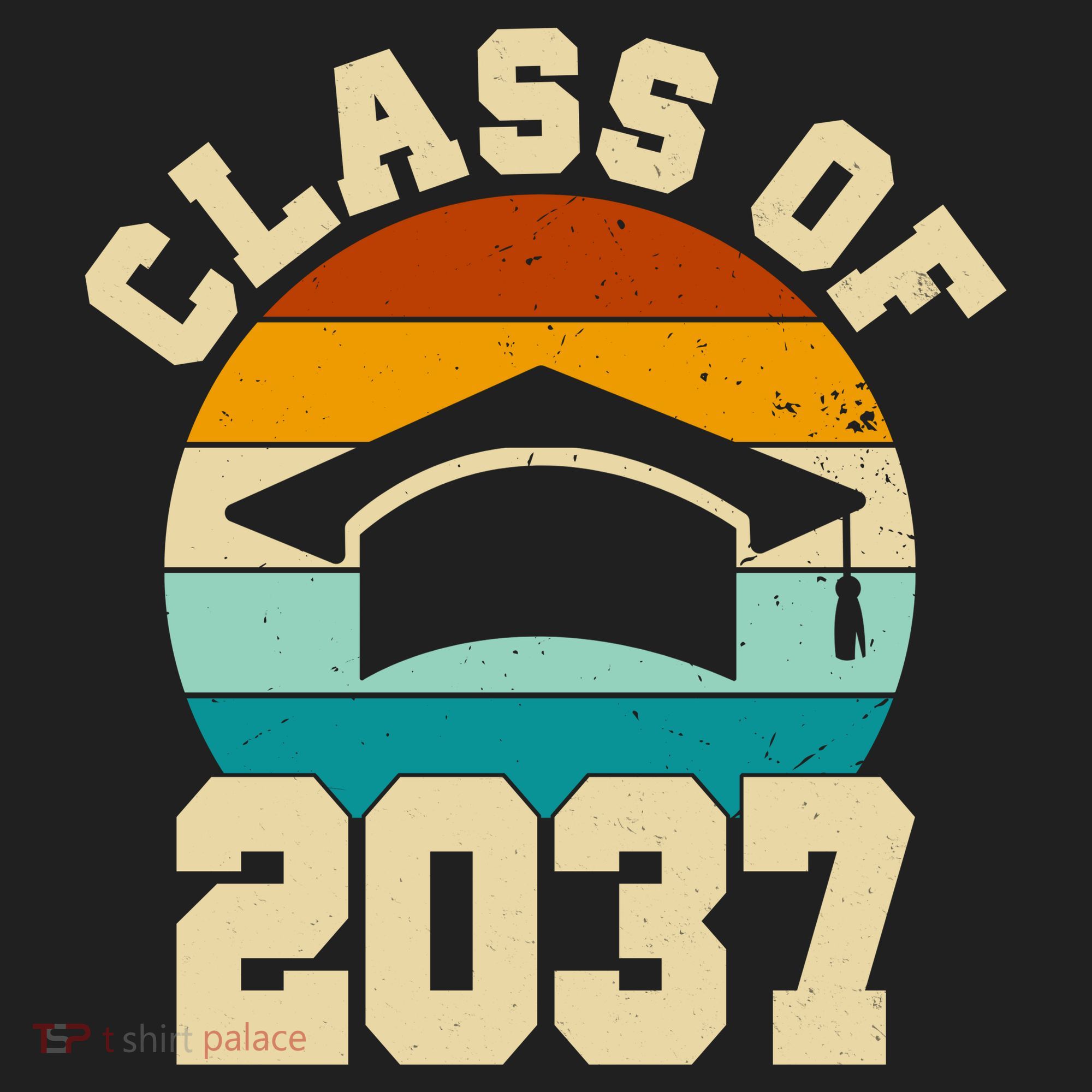 Class Of 2037 Kindergarten Graduation Retro Hat