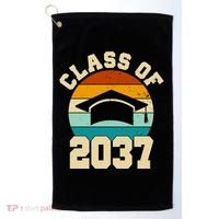 Class Of 2037 Kindergarten Graduation Retro Golf Towel thumb 0