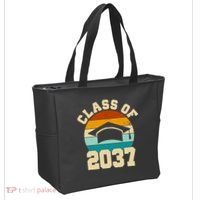 Class Of 2037 Kindergarten Graduation Retro Tote Bag thumb 2