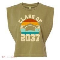 Class Of 2037 Kindergarten Graduation Retro Garment-Dyed Women's Muscle Tee thumb 0