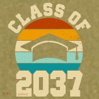 Class Of 2037 Kindergarten Graduation Retro Garment-Dyed Women's Muscle Tee thumb 6