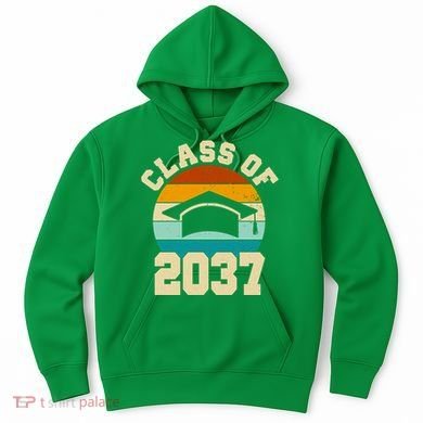 Class Of 2037 Kindergarten Graduation Retro Hoodie