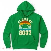 Class Of 2037 Kindergarten Graduation Retro Hoodie thumb 0