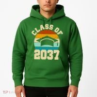 Class Of 2037 Kindergarten Graduation Retro Hoodie thumb 2