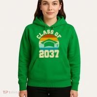 Class Of 2037 Kindergarten Graduation Retro Hoodie thumb 5