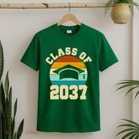 Class Of 2037 Kindergarten Graduation Retro T-Shirt thumb 2