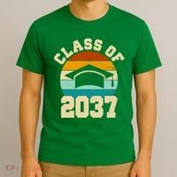 Class Of 2037 Kindergarten Graduation Retro T-Shirt thumb 3