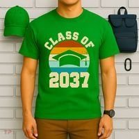 Class Of 2037 Kindergarten Graduation Retro T-Shirt thumb 6