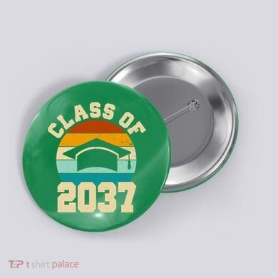 Class Of 2037 Kindergarten Graduation Retro Button