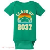 Class Of 2037 Kindergarten Graduation Retro Baby Bodysuit thumb 0