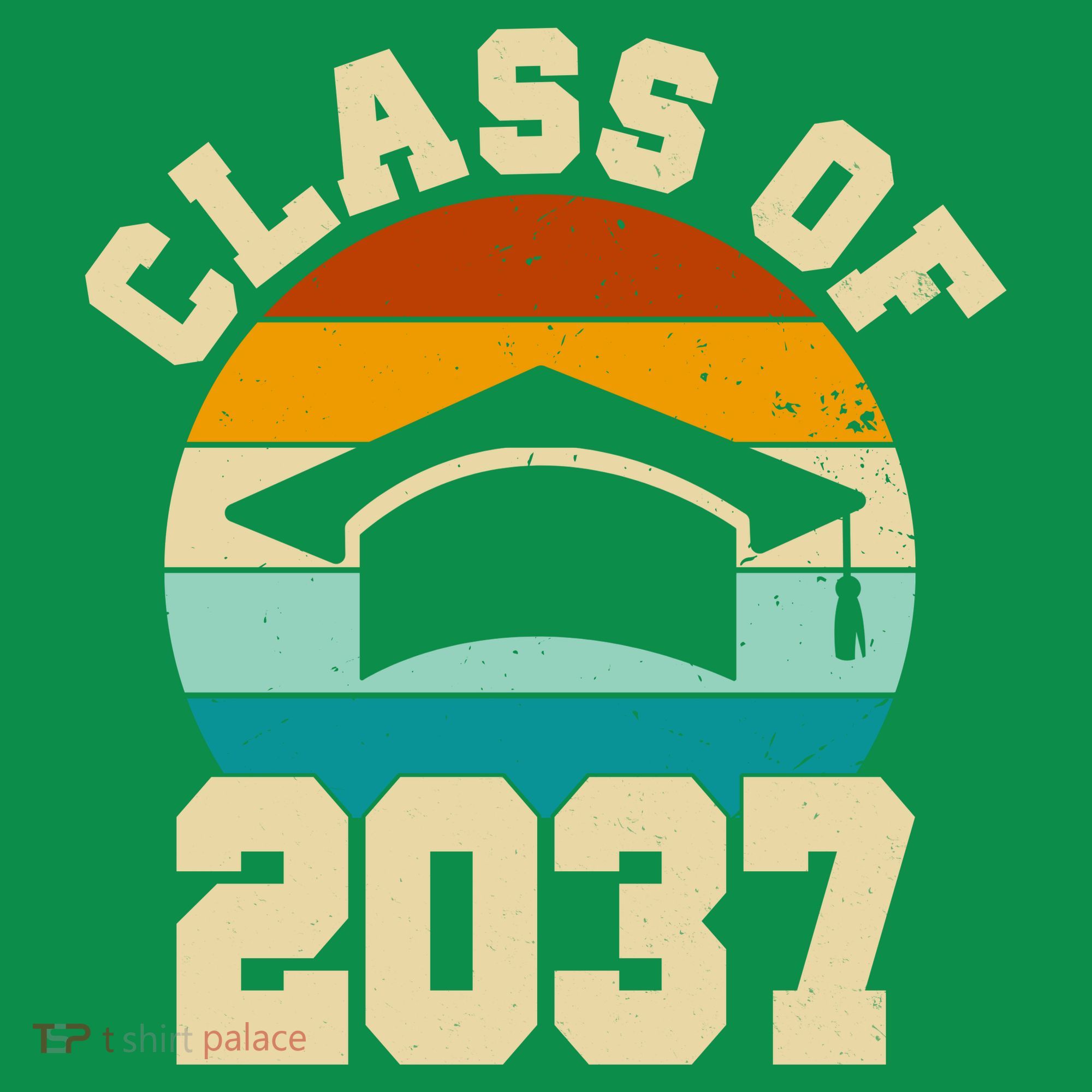 Class Of 2037 Kindergarten Graduation Retro Toddler Hoodie