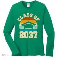 Class Of 2037 Kindergarten Graduation Retro Women's Long Sleeve Shirt thumb 0