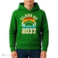Class Of 2037 Kindergarten Graduation Retro Kids Hoodie thumb 4