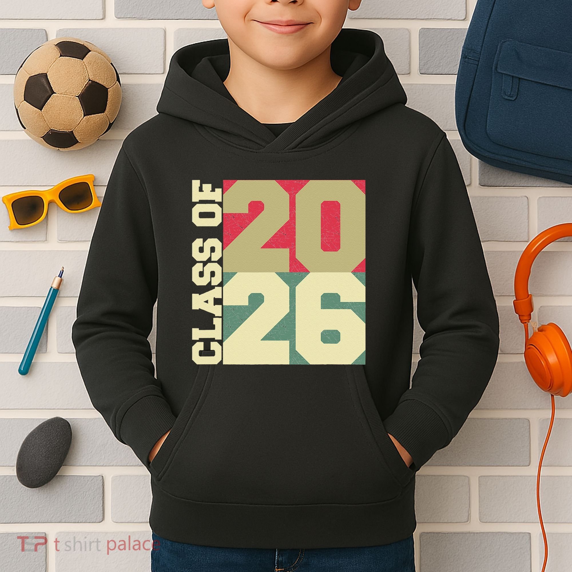 Class Of 2026 First Day Of School Grow With Me Kids Hoodie