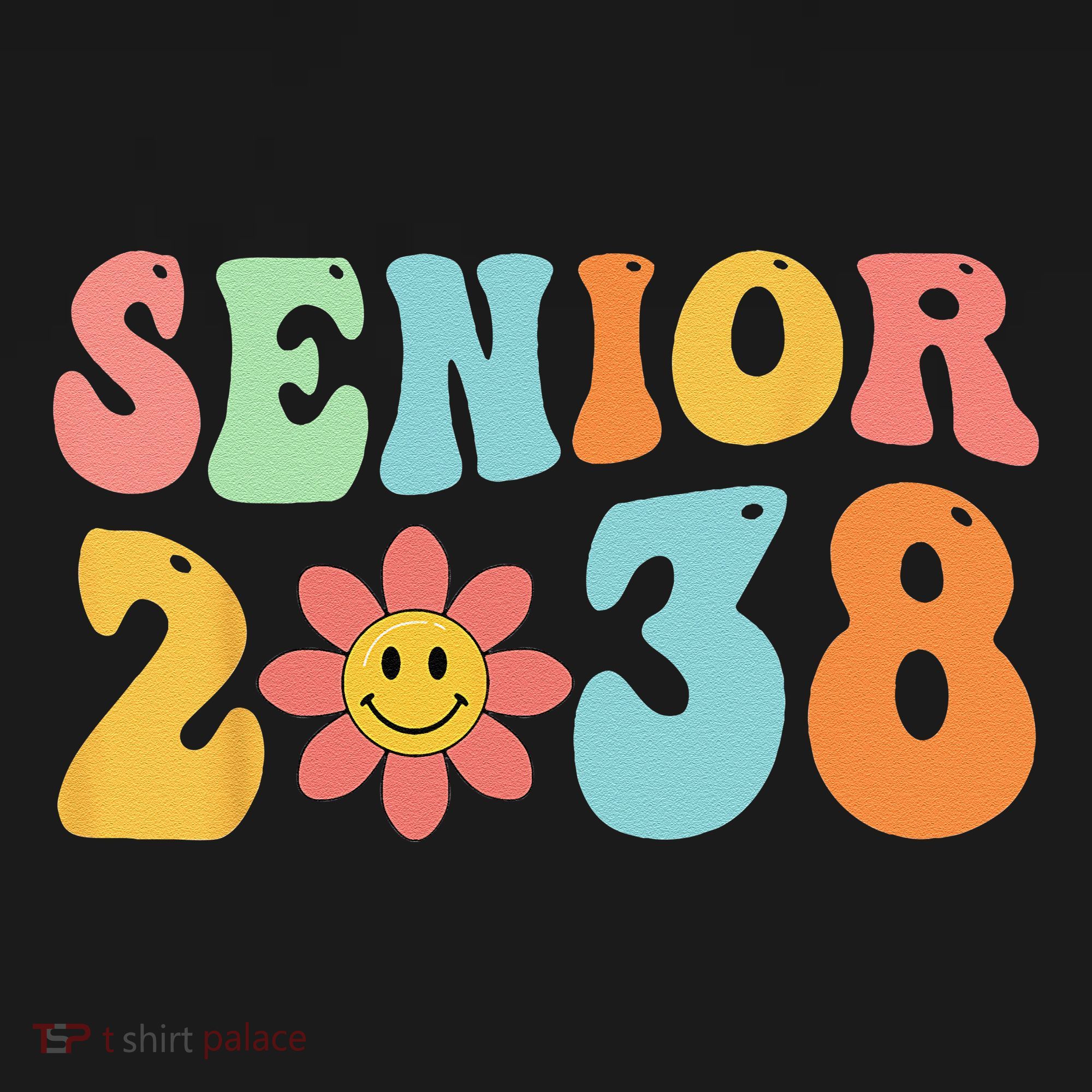 Class Of 2038 Senior 38 Graduation Last Day Of School Groovy Women's Tank Top