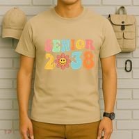 Class Of 2038 Senior 38 Graduation Last Day Of School Groovy T-Shirt thumb 6