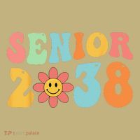 Class Of 2038 Senior 38 Graduation Last Day Of School Groovy T-Shirt thumb 7