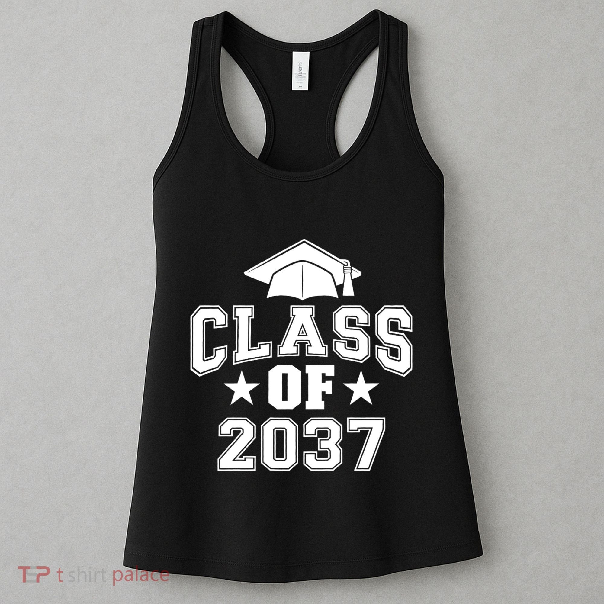 Class Of 2037 Grow With Me First Day Of School Graduation Women's Tank Top