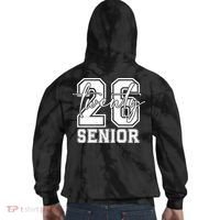 Class Of 2026 Senior Grads Graduation Front And Back Tie Dye Hoodie thumb 1