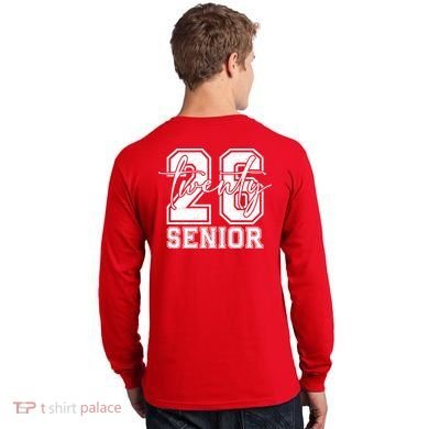 Class Of 2026 Senior Grads Graduation Front And Back Long Sleeve Shirt back