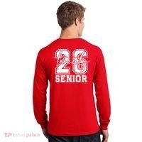 Class Of 2026 Senior Grads Graduation Front And Back Long Sleeve Shirt thumb 1
