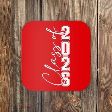 Class Of 2026 Senior Grads Graduation Front And Back Coaster