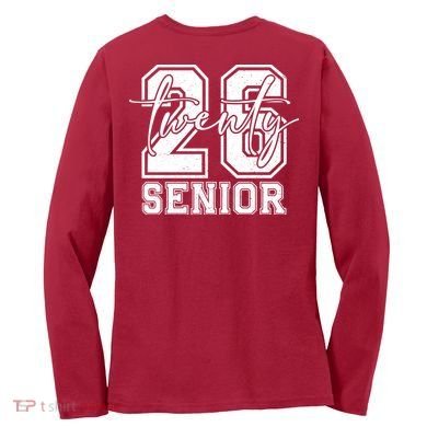Class Of 2026 Senior Grads Graduation Front And Back Women's Long Sleeve Shirt back