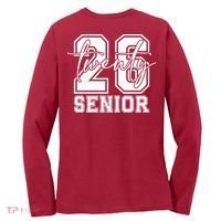 Class Of 2026 Senior Grads Graduation Front And Back Women's Long Sleeve Shirt thumb 1