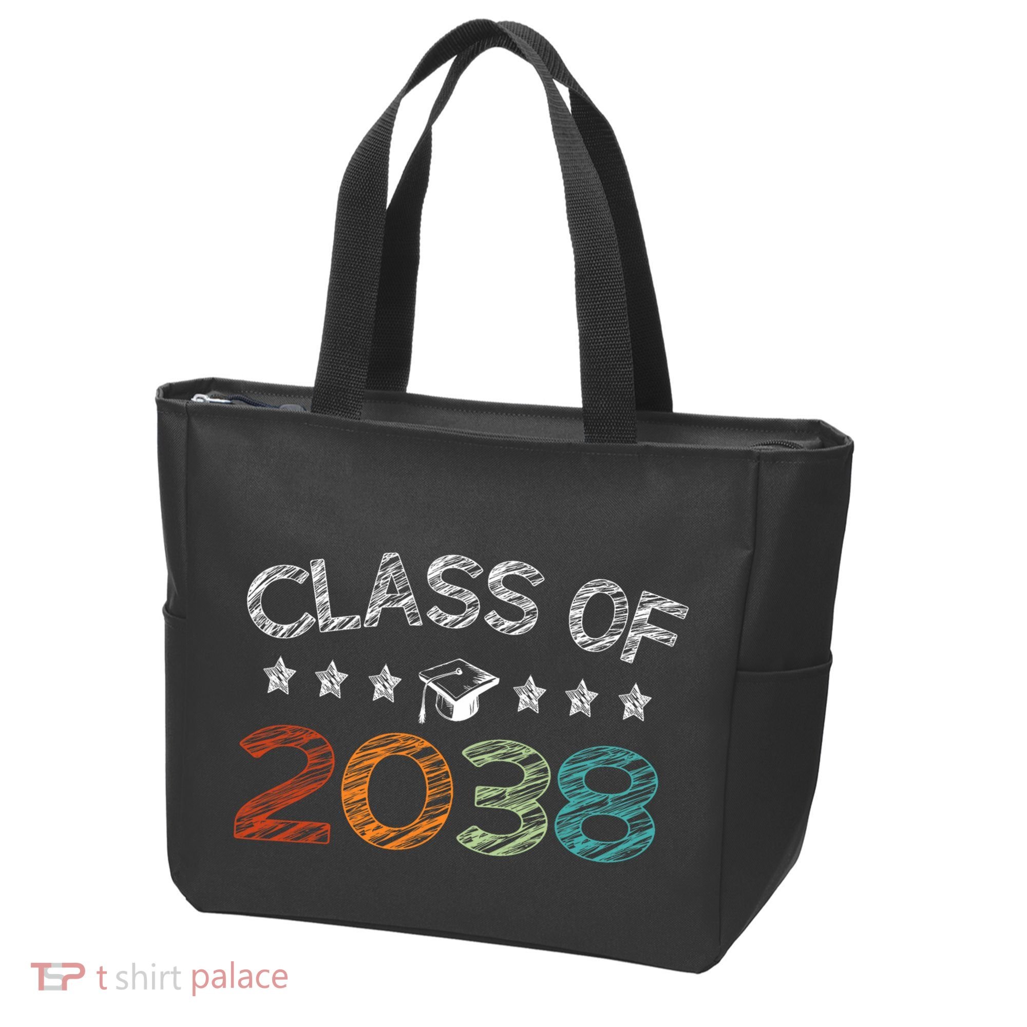 Class Of 2038 Grow With Me First Day School Tote Bag