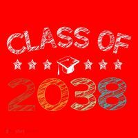 Class Of 2038 Grow With Me First Day School Santa Hat thumb 1