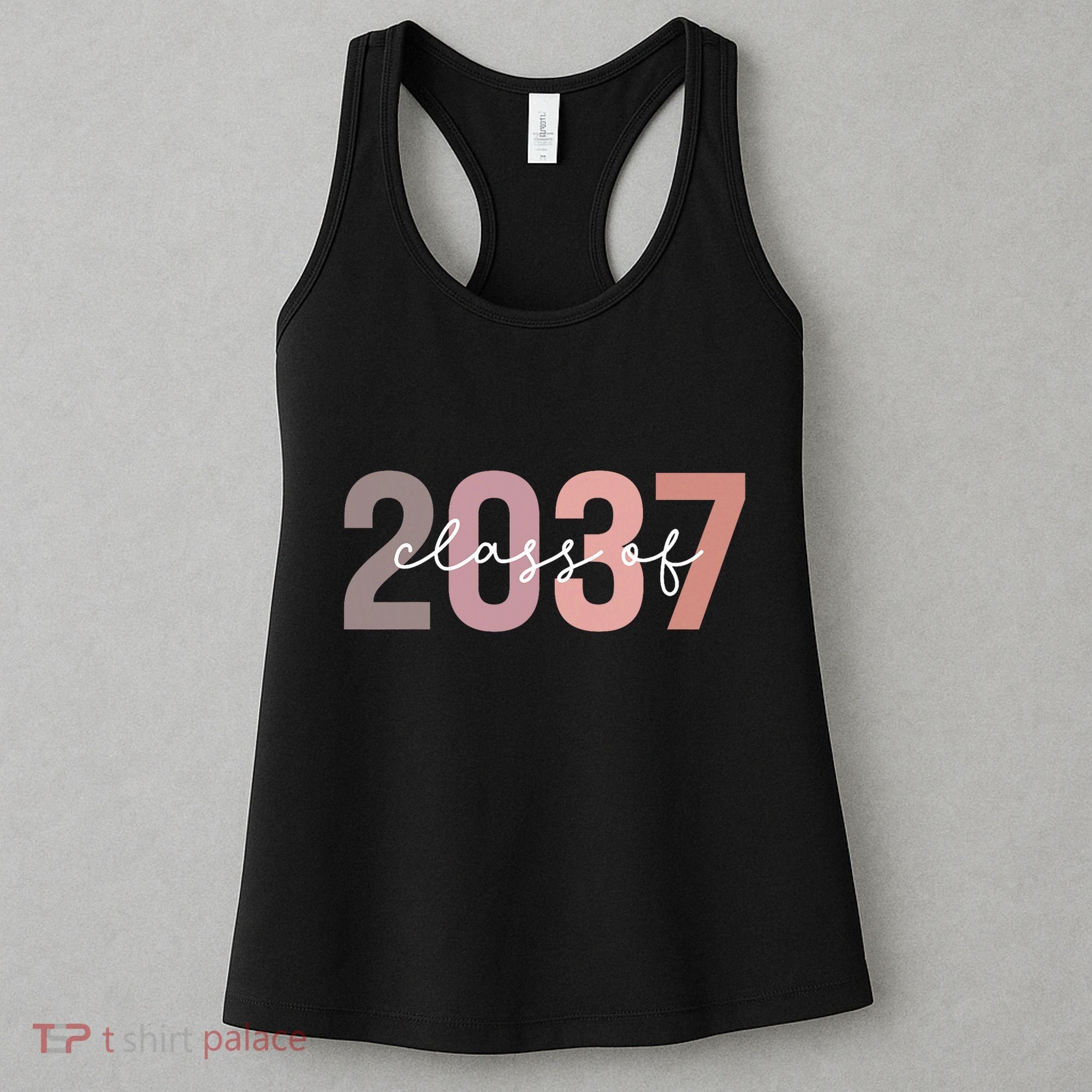 Class Of 2037 Grow With Me First Day Of School Graduation Women's Tank Top