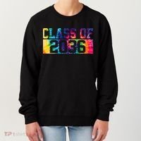 Class Of 2036 Graduation First Day Tie Dye Women's Sweatshirt thumb 0