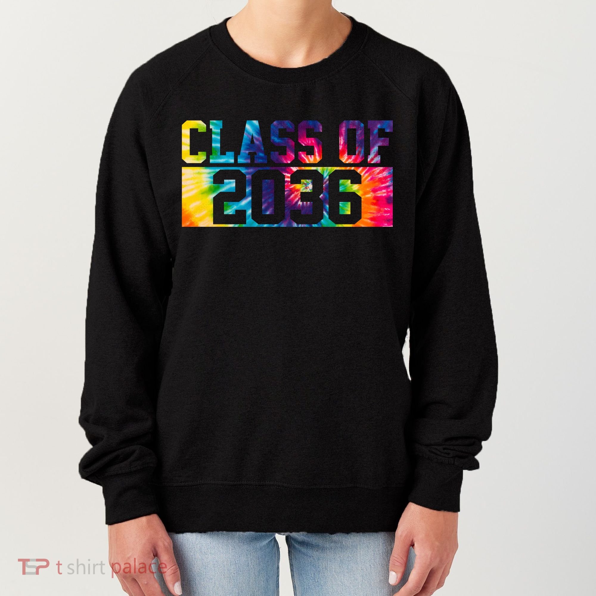 Class Of 2036 Graduation First Day Tie Dye Women's Sweatshirt