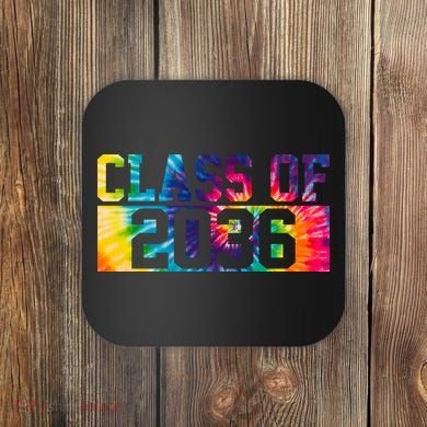 Class Of 2036 Graduation First Day Tie Dye Coaster