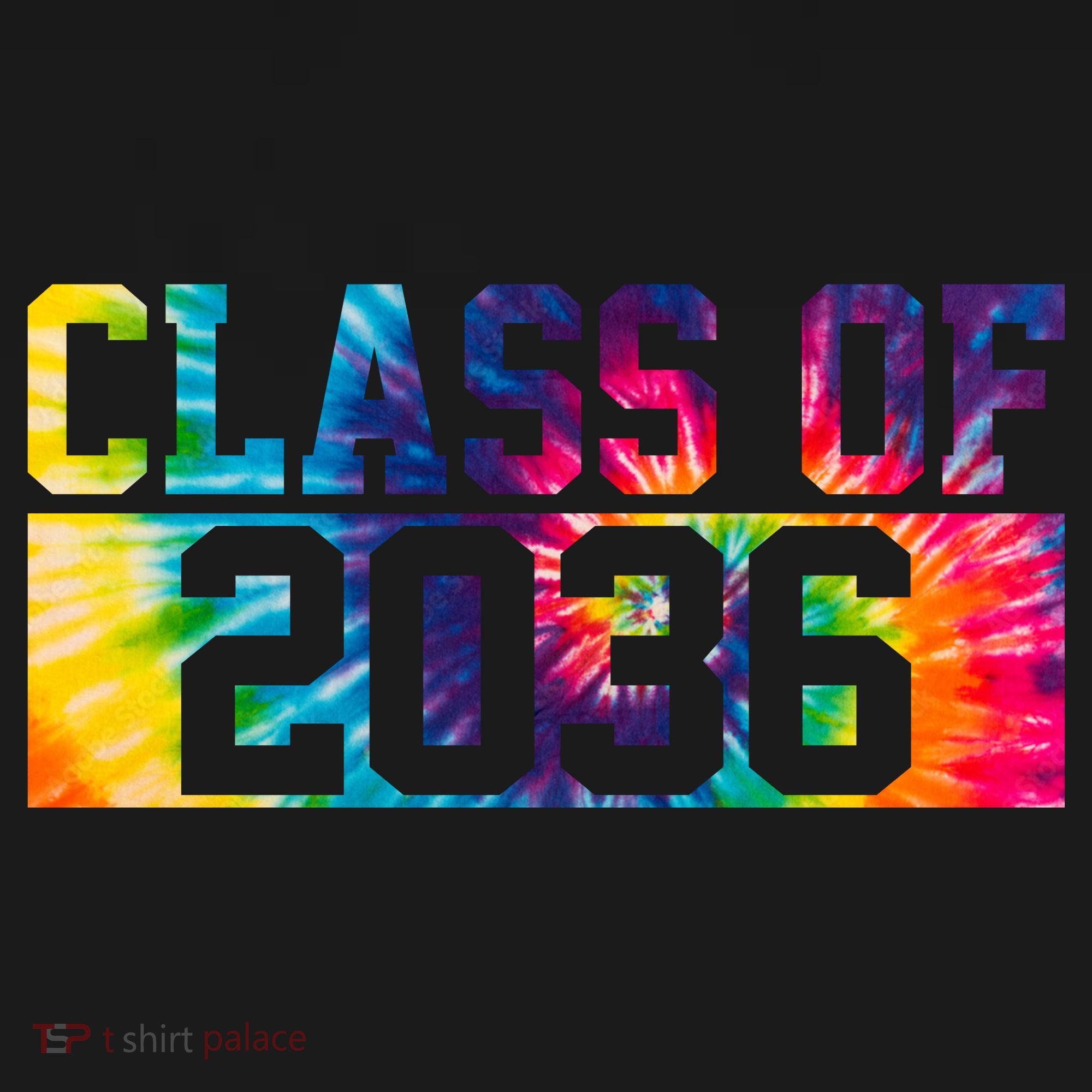 Class Of 2036 Graduation First Day Tie Dye Coaster