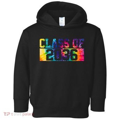 Class Of 2036 Graduation First Day Tie Dye Toddler Hoodie