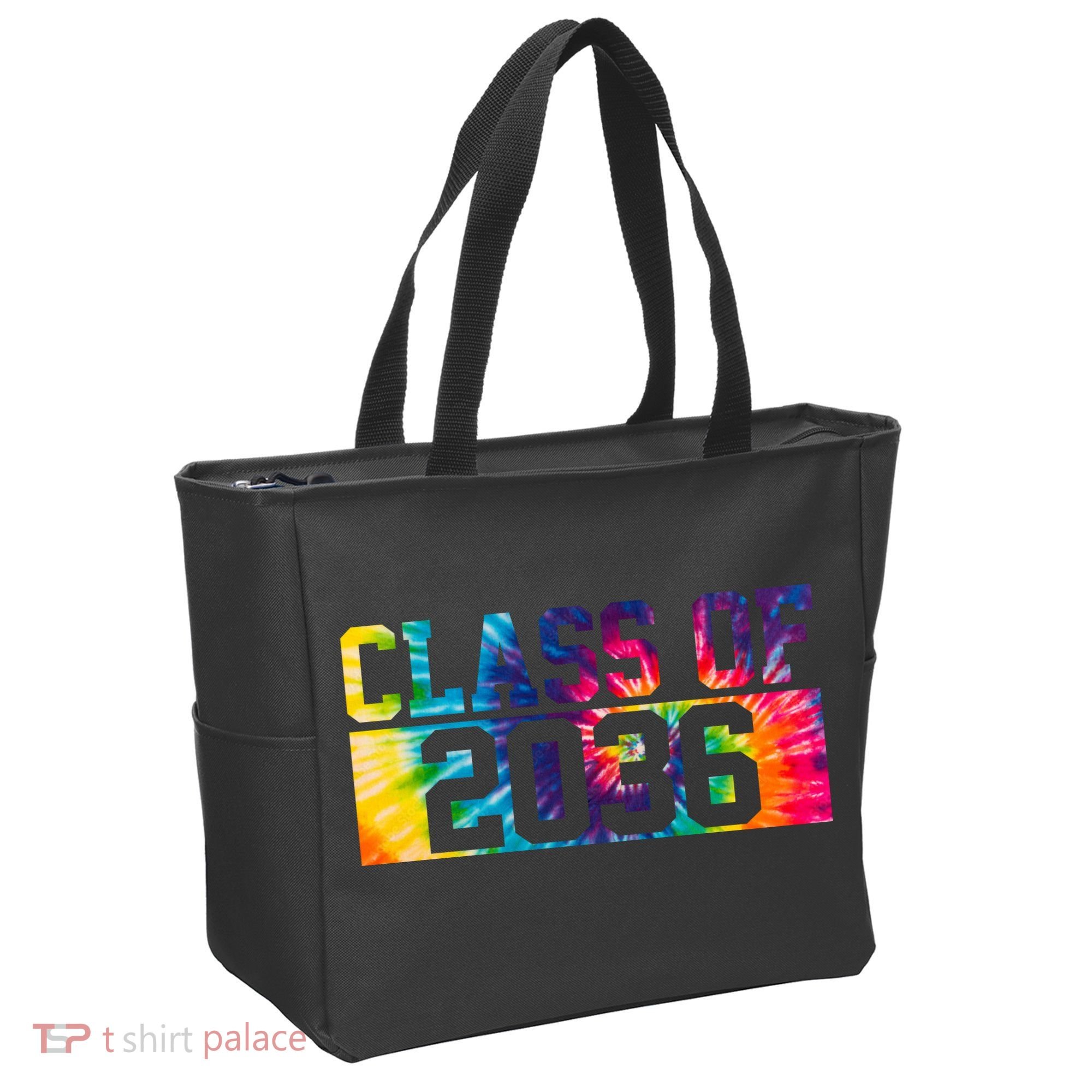 Class Of 2036 Graduation First Day Tie Dye Tote Bag