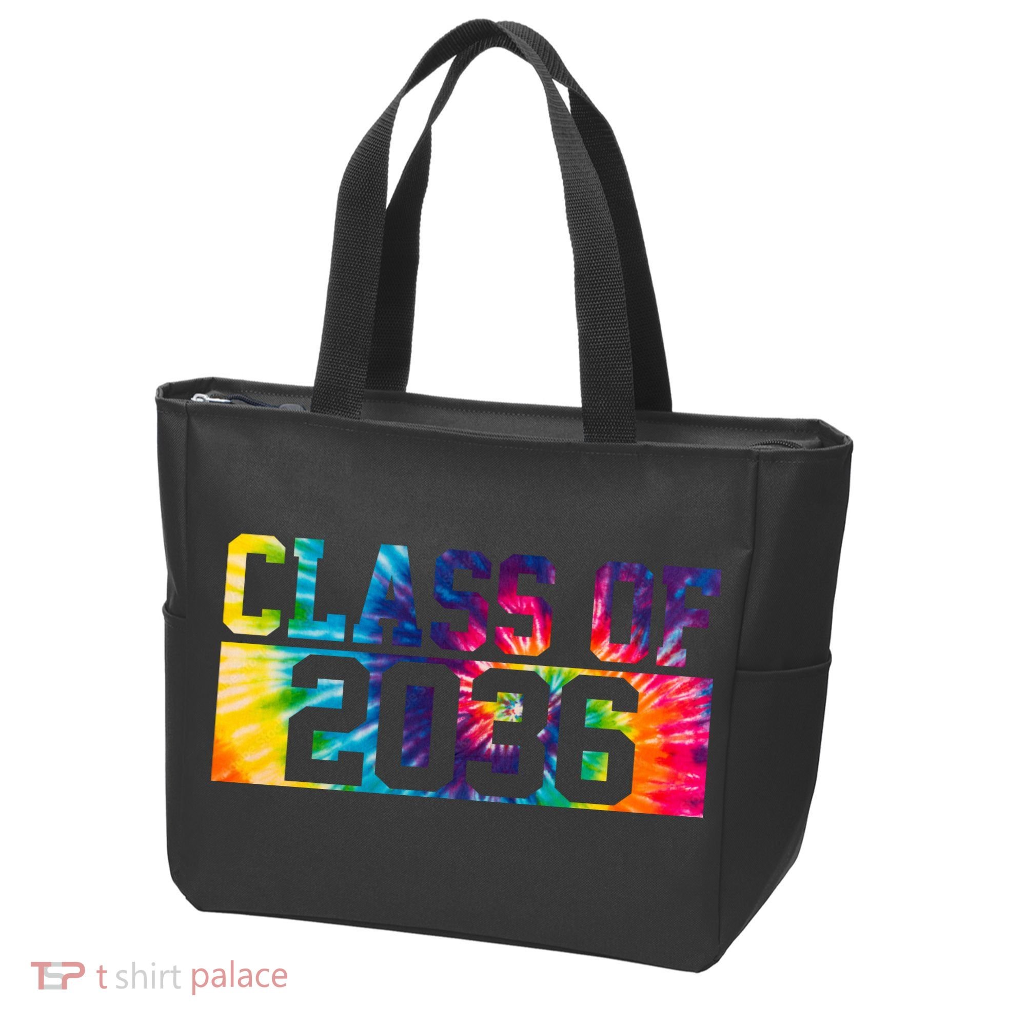 Class Of 2036 Graduation First Day Tie Dye Tote Bag