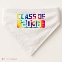 Class Of 2036 Graduation First Day Tie Dye USA-Made Doggie Bandana thumb 0