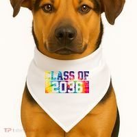 Class Of 2036 Graduation First Day Tie Dye USA-Made Doggie Bandana thumb 1