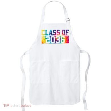 Class Of 2036 Graduation First Day Tie Dye Apron