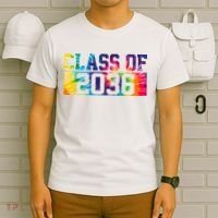 Class Of 2036 Graduation First Day Tie Dye T-Shirt thumb 6