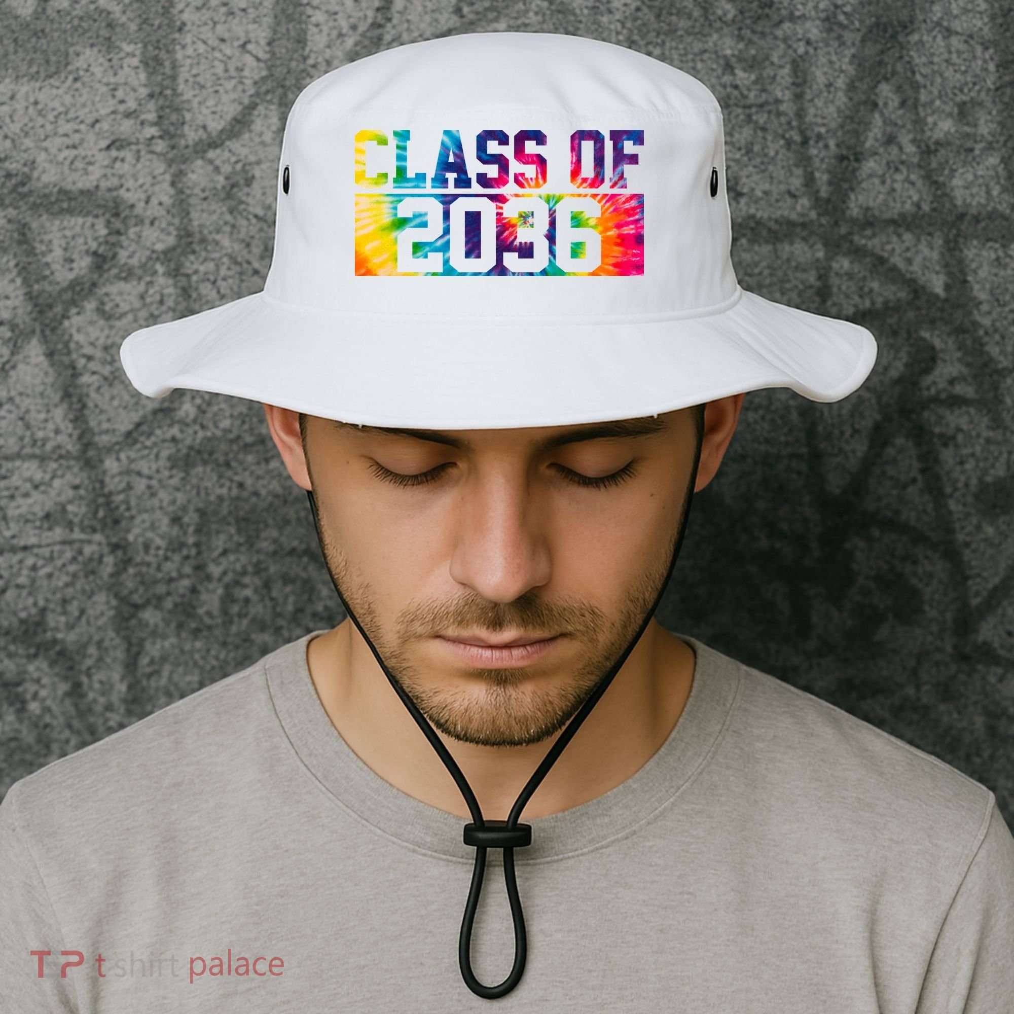 Class Of 2036 Graduation First Day Tie Dye Bucket Hat