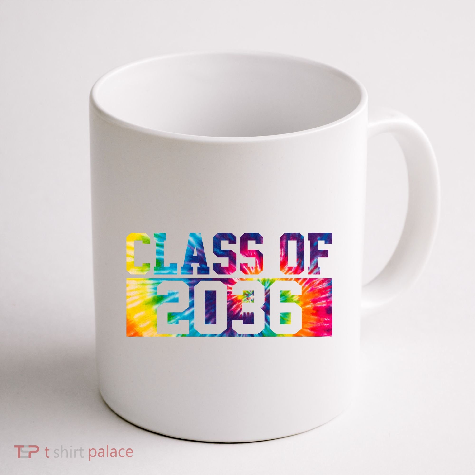 Class Of 2036 Graduation First Day Tie Dye Coffee Mug