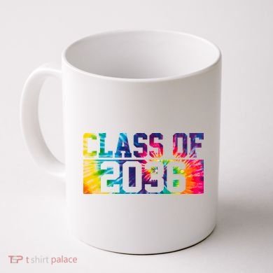 Class Of 2036 Graduation First Day Tie Dye Coffee Mug
