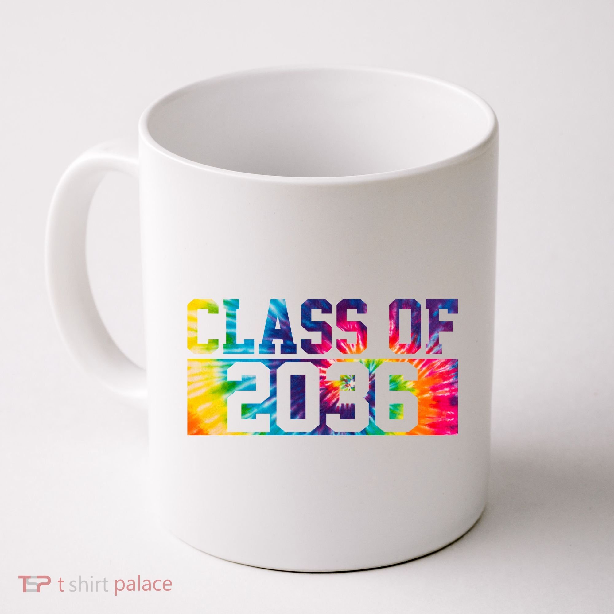 Class Of 2036 Graduation First Day Tie Dye Coffee Mug