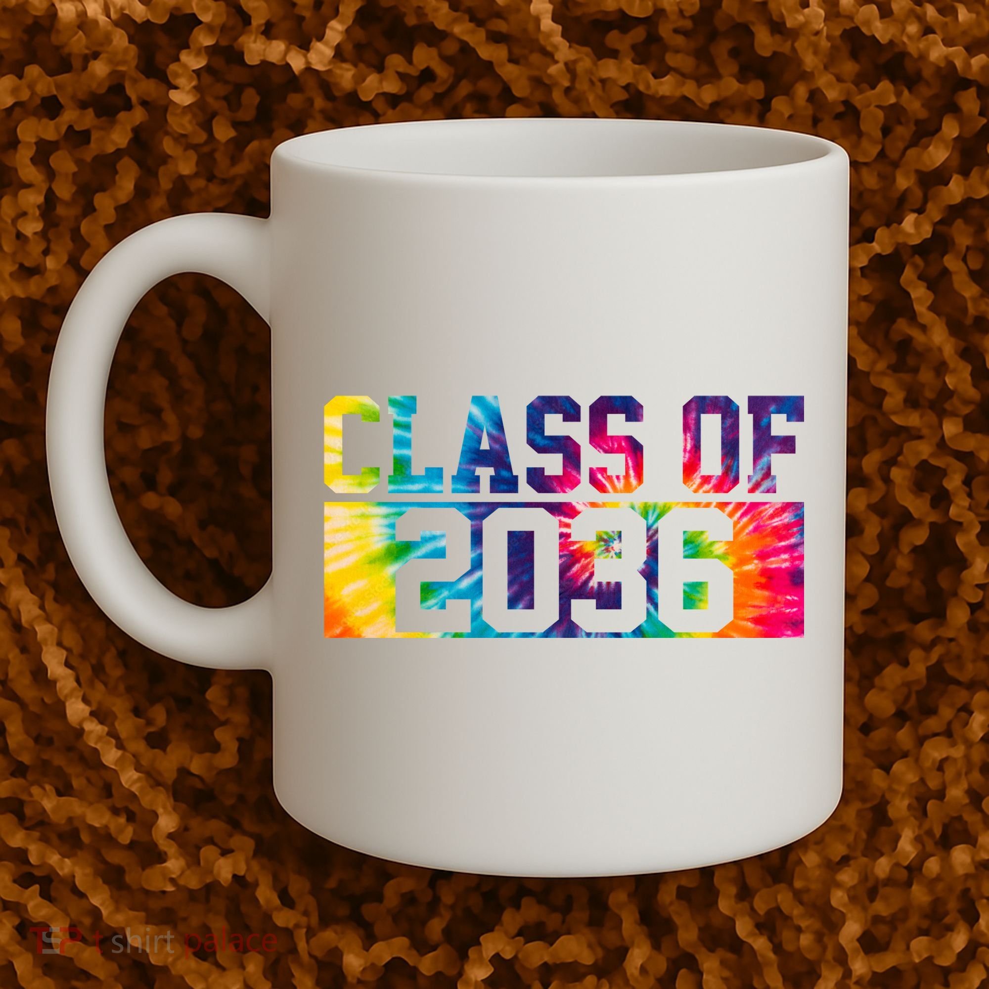 Class Of 2036 Graduation First Day Tie Dye Coffee Mug